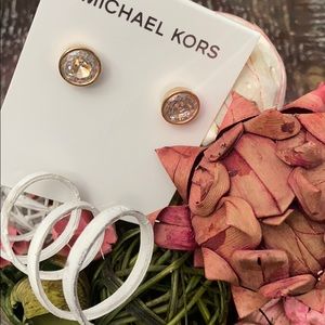 Michael Kors rose gold studs